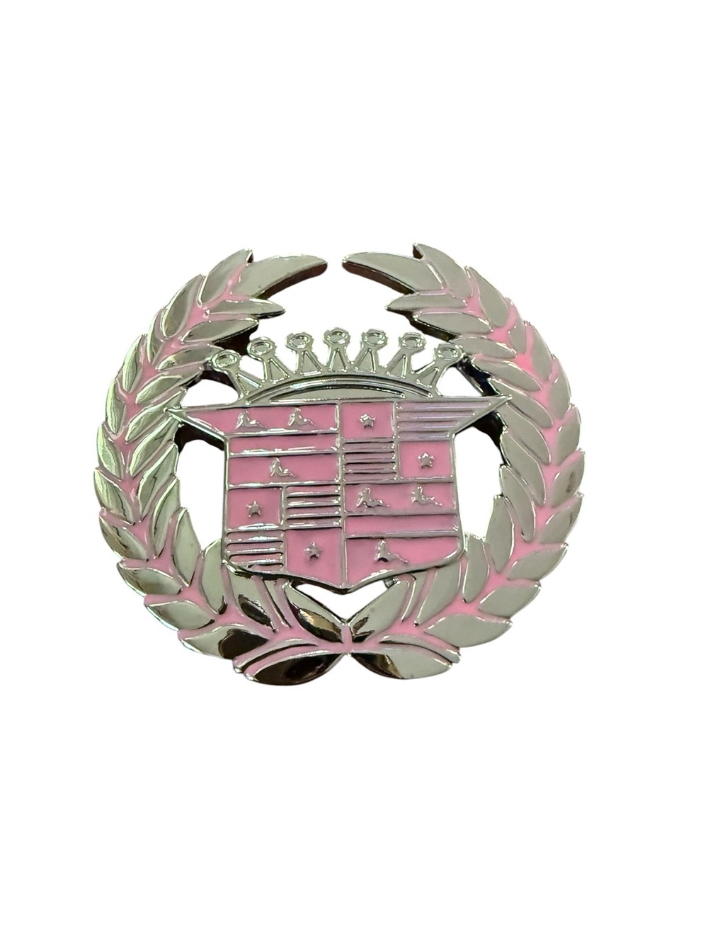 Vintage Mudflap Silver Tone & Pink Belt Buckle Laurel Wreath Y2K Edgy Accessory